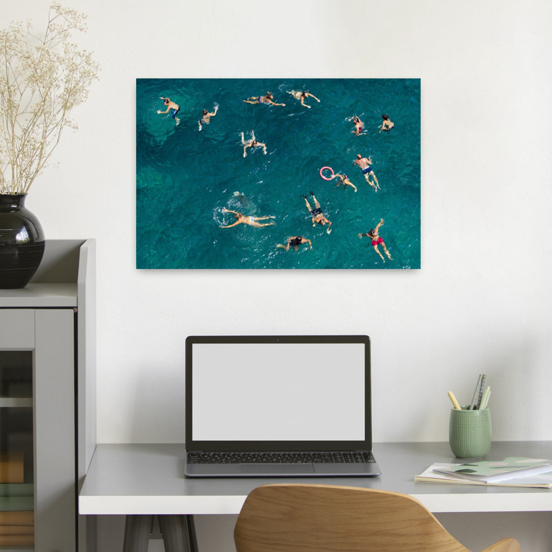 Art contemporain, poisson abstrait, art côtier, H 16 po x l 24 po