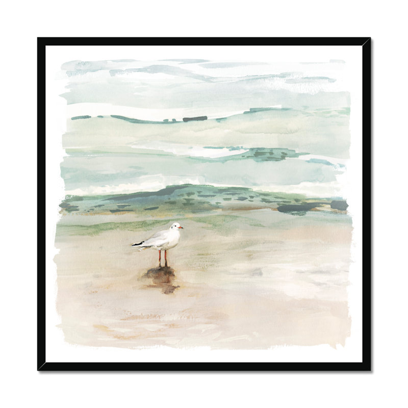 Seagull Cove I by Victoria Borges - Painting, Black Framed Paper Print, 34cm H x 34cm W