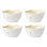 Lenox Butterfly Meadow Floral Set Of 4 Dessert Bowls - Yellow