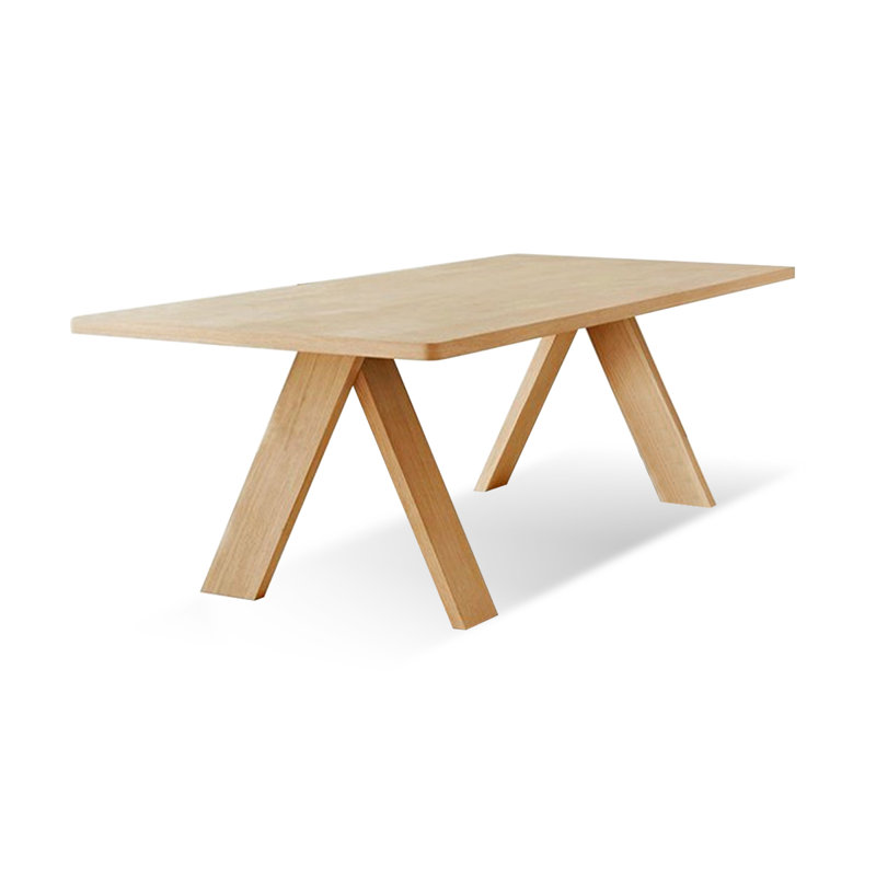 Table de salle à manger rectangulaire, H 29,53 po x L 78,74 po x l 35,43 po, Burlywood