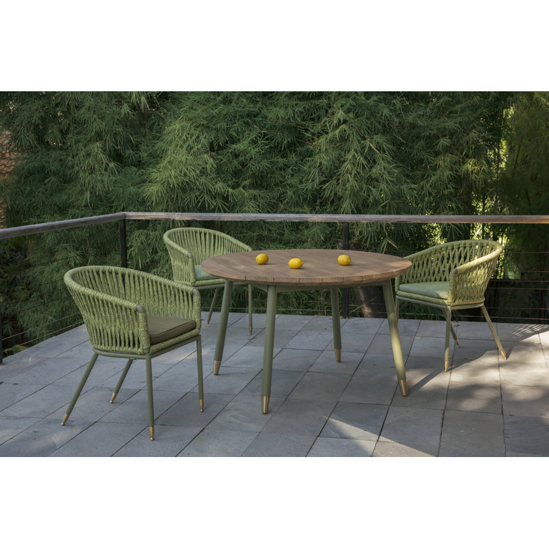 Harada Outdoor Dining Armchair, Cane Flat Ropetek