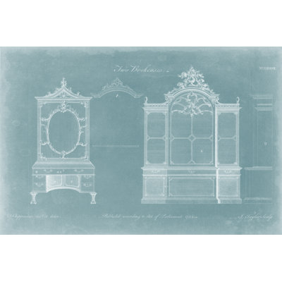 Two Bookcases by Thomas Chippendale - Wrapped Canvas Art Prints