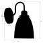 Gere 1 - Light Dimmable Industrial Style Switched Silver Armed Sconce