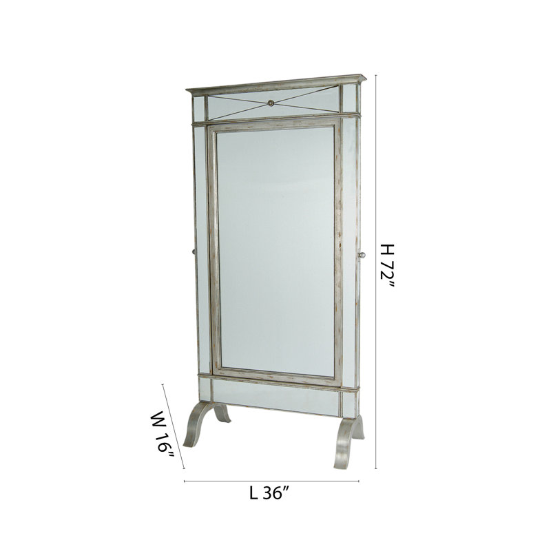 Miroir droit argenté