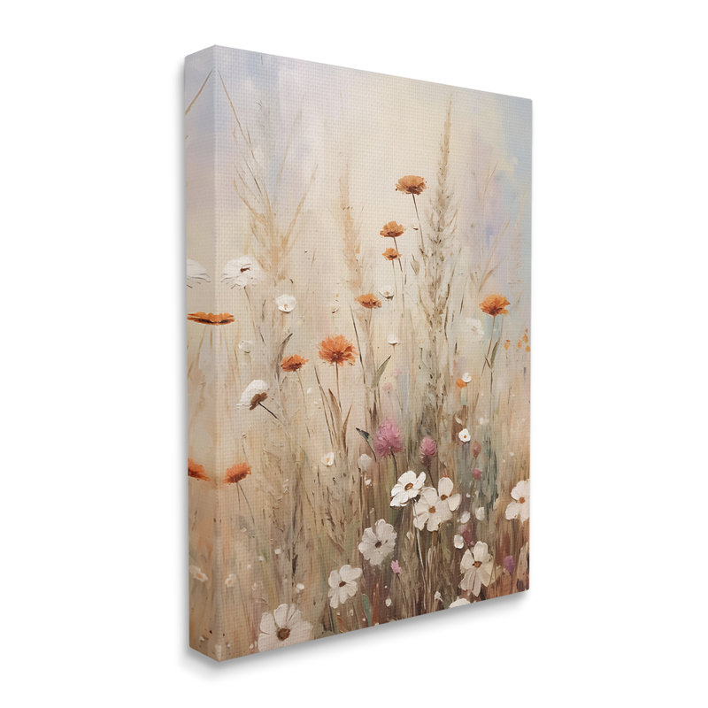 «Wildflower Meadow», peinture par Petals Prints Design, H 40 po x l 30 po x P 1,5 po