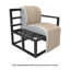 Ensemble de patio 4 pièces en aluminium à structure ouverte comprenant une chaise et un repose-pieds rembourrés avec coussins Sunbrella-902152926-902152924