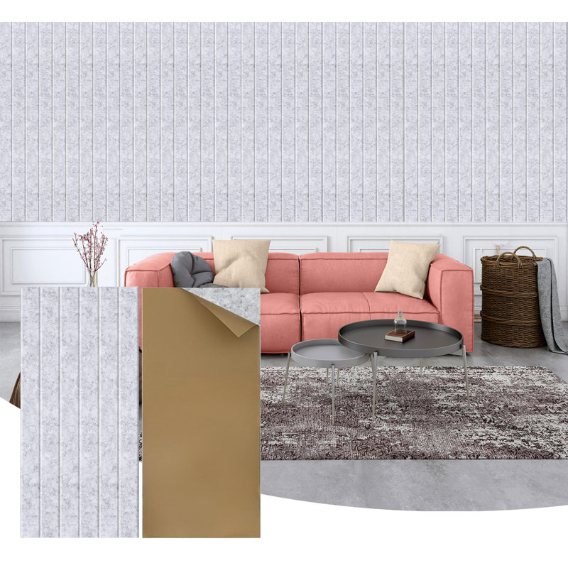 Acoustic Panels 12-Pack Soundproof Wall Panels 24"X12"X0.4" Decorative Sound Panels High Density Sound Dampening Panels 3D Slat Wall Panels for Walls and Ceilings
