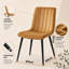 Modern Oira Brown Velvet Dining Chairs Set of 2 Brown Kursi Chair Set Dining Room Furniture