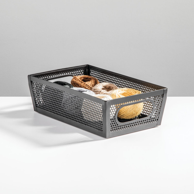 10x6x3 Perforated Bin, Matte Black