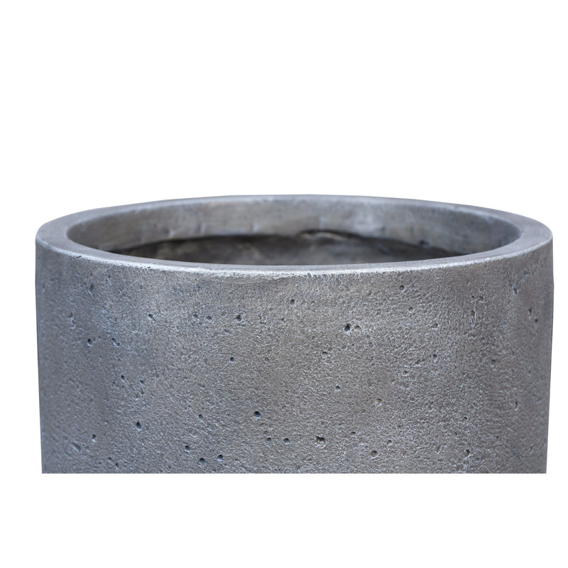 Pots à fleurs ronds fabriqués à la main avec trou de drainage l 15,1 po x H 23 po Mlotall, 23" H x 15.1" W x 15.1" D, Gray
