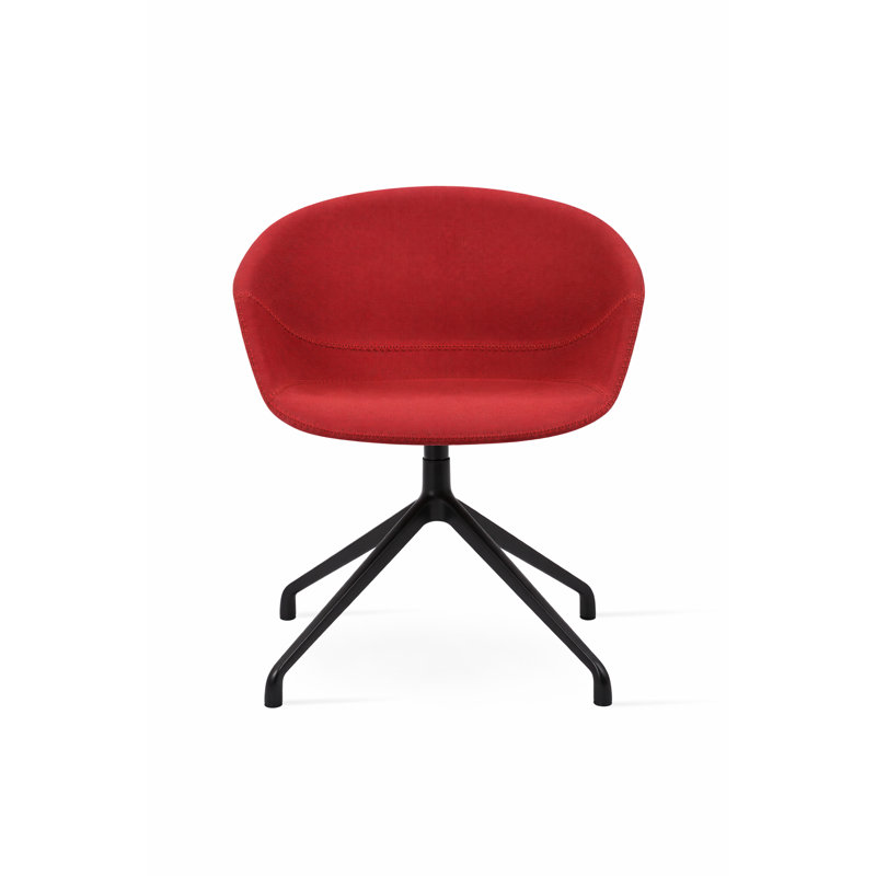Fauteuil pivotant Tribeca Spider, Tissu Camira-Era - rouge, Noir