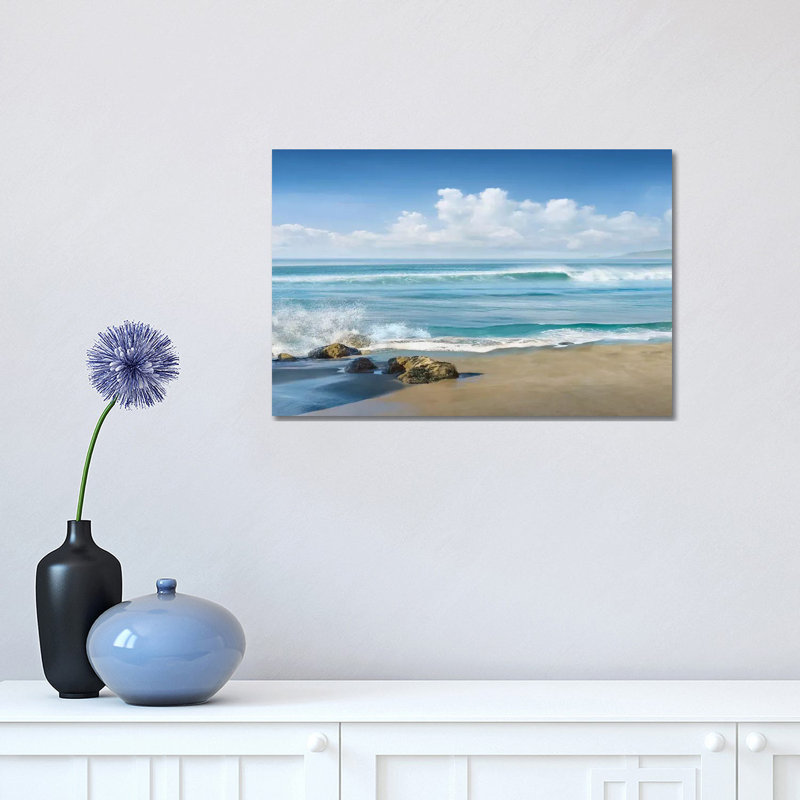«Sweeping Blue» par Mike Calascibetta - photographie sur toile tendue, H 12 po x l 18 po x 1,5 po