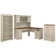 Huckins 4 L-Shaped Computer Desk Office Set
