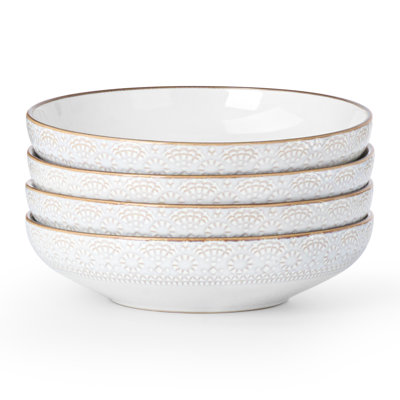 4 Pieces 34oz Stoneware Pasta Bowls - Service for 4