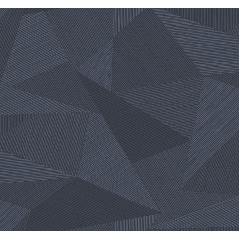 Papier peint formes géométriques Beathe, Bleu