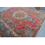 Tapis turc rétro tissé à la main à motif floral rouge pour décoration d'intérieur rouge / vert