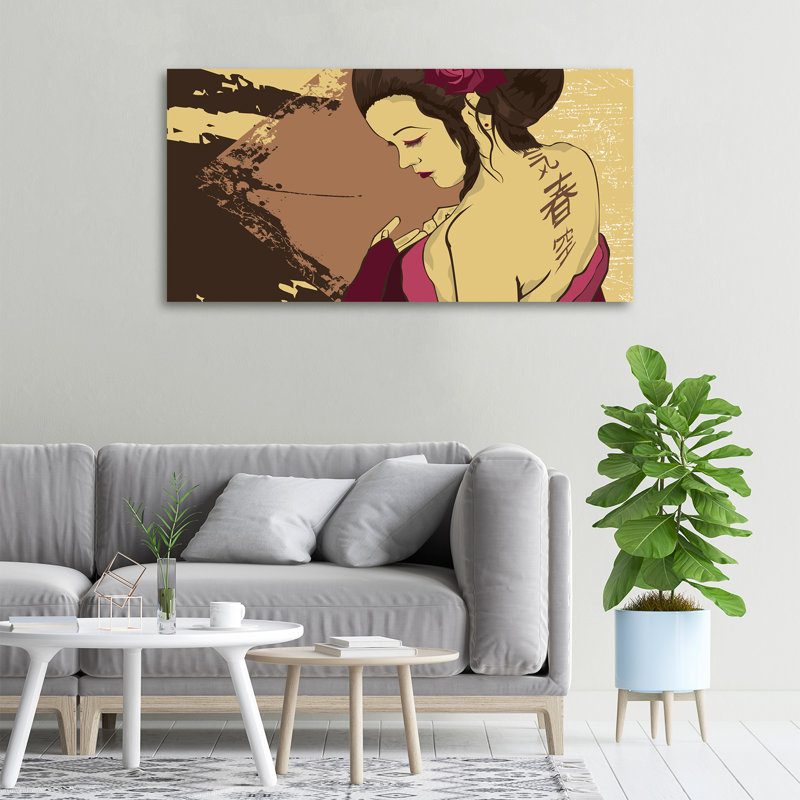 Geisha - No Frame Print on Canvas