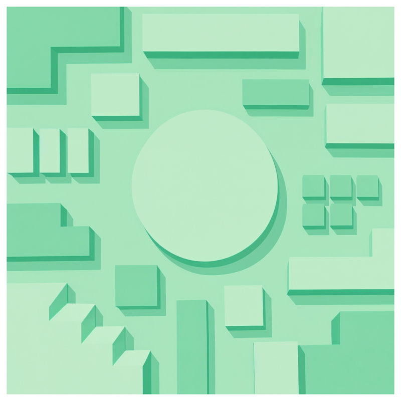 Green Geometric Shapes Blankets, 60in W x 80in H