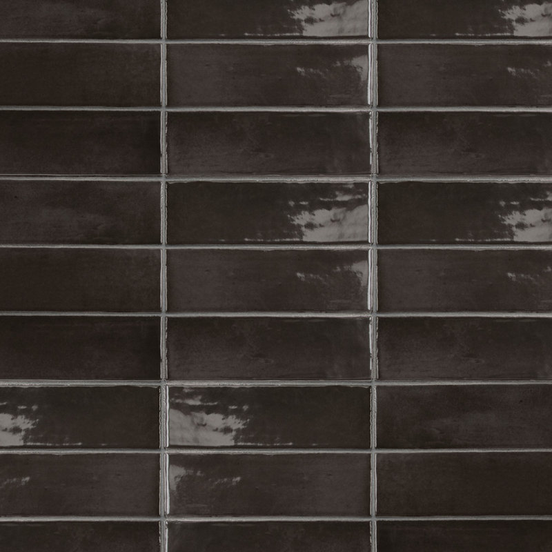 Carrelage mural en porcelaine Charm 2X6, Chapeau noir
