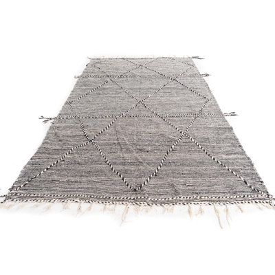 Tapis noir et blanc Orpheus