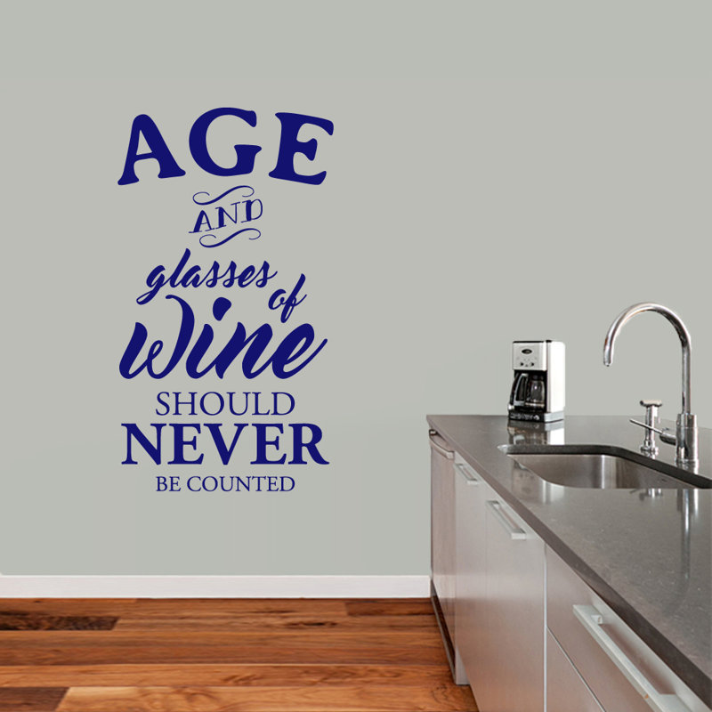 Food & Beverage Non-Wall Damaging Wall Decal, Navy