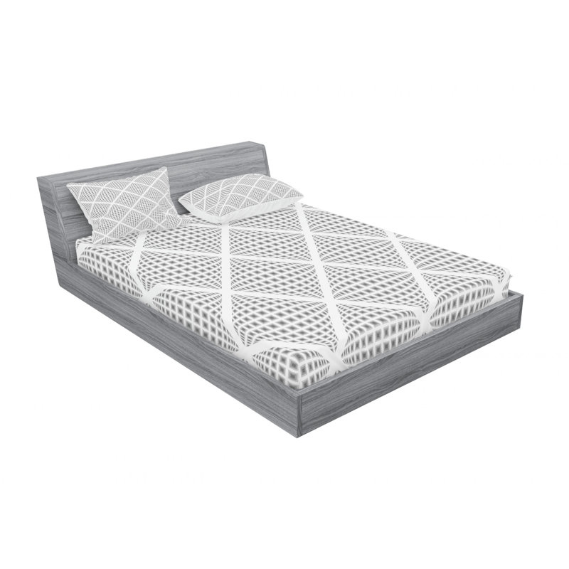 Ensemble de draps géométriques numériques à forme volumétrique numérique, Taie d'oreiller taille double