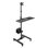 Mount-It! Height Adjustable Rolling Computer Cart, Workstation with Tray Monitor Mount & CPU Holder