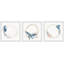 Ellert Deep Sea Creatures by Marmont Hill - 3 Piece Single Picture Frame Painting Set-1327060247