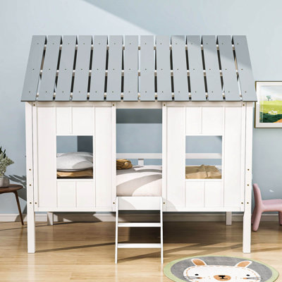 Lit mezzanine simple en bois
