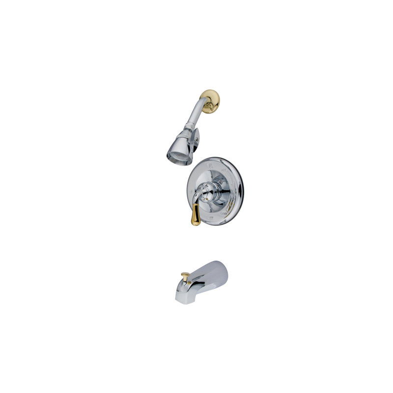 Volume Control Faucet Shower Faucet Trim Only, Chrome / Polished Brass