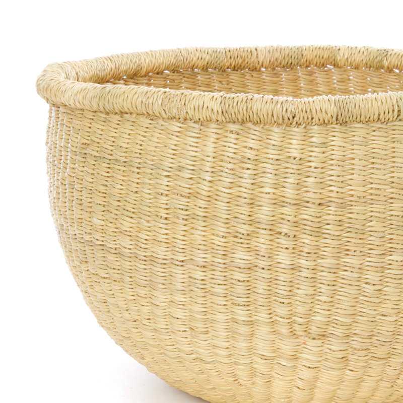 Panier de rangement rond entièrement naturel Bolga