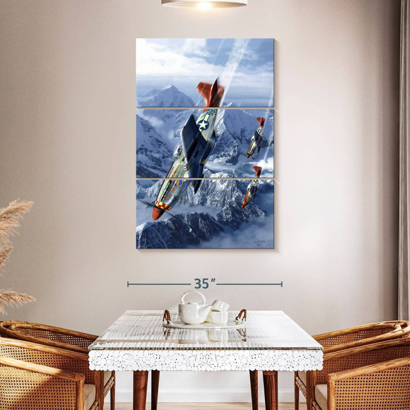 Mait Tuskegee Airmen In P-51 Mustangs, 50" H x 32" W