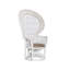 Fauteuil blanc Emanuelle, Linho sable