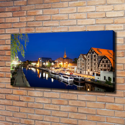 Bydgoszcz By Night - Wrapped Canvas Print
