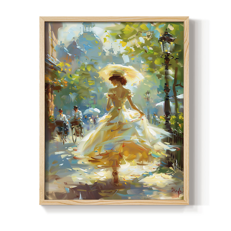 «WOMEN Series DCCXCII», reproduction encadrée - bois massif, H 11 po x l 9 po, Naturel