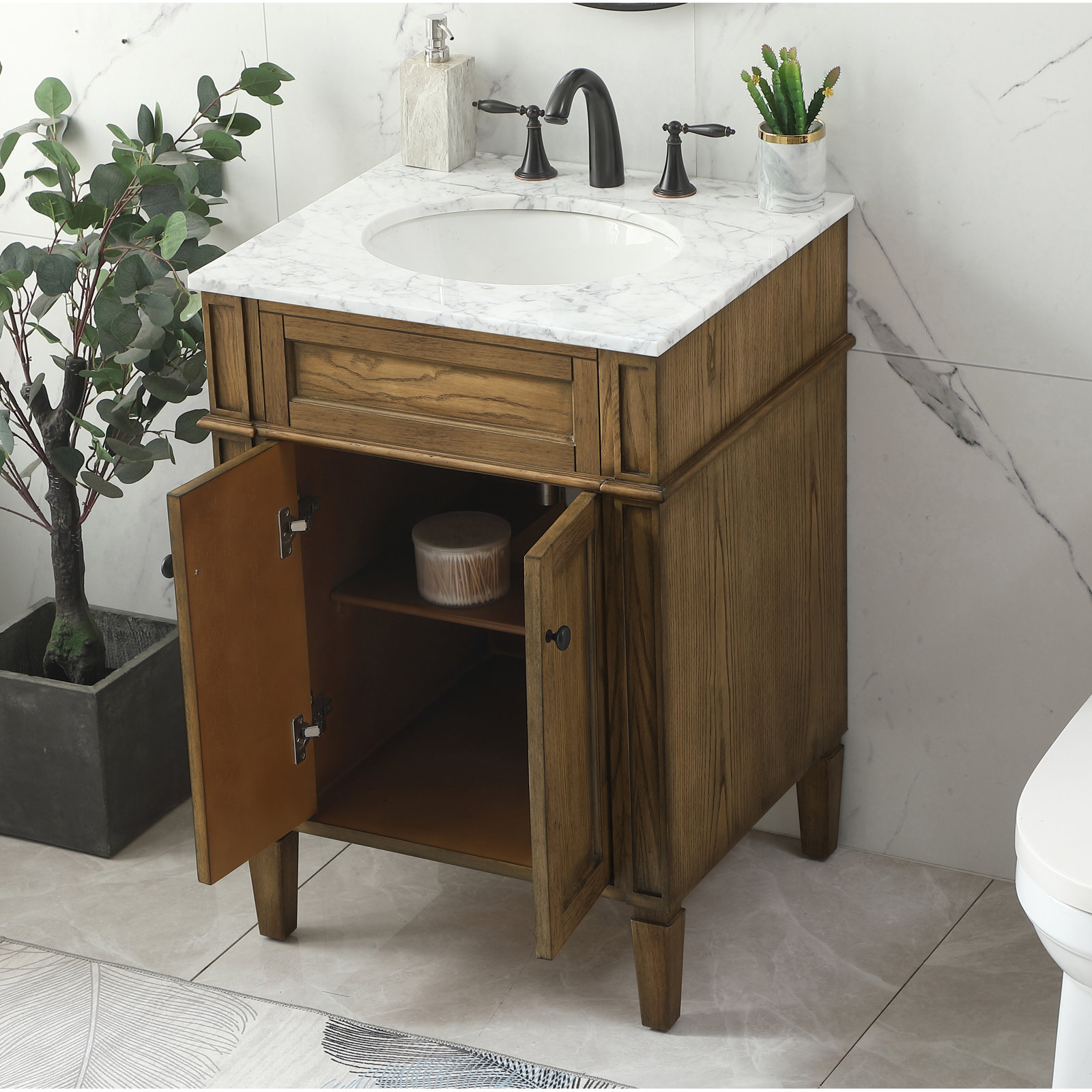 Rivers 24'' Single Bathroom Vanity, Driftwood