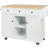Large Storage Space Kitchen Cart With Metal Support Frames Portable Internal And Drop Feature-835967474
