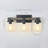 Edgware 3-Light Dimmable Wooden Bathroom Vanity Light with Clear Glass Shade-234687276