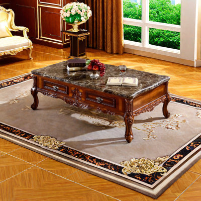 Asilee Marble Top Single Coffee Table