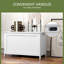 Armoire d'appoint en bois manufacturé blanc