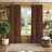 Dupioni Raw Silk Room Darkening Grommet Curtain for Living Room with Cotton Lining-128255508-128255507