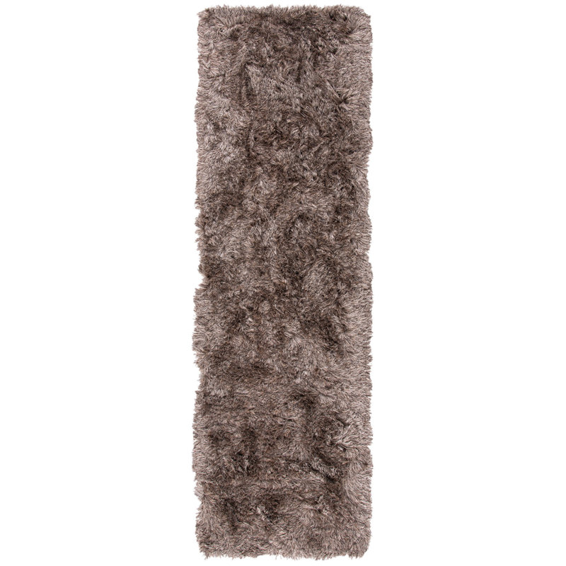 Cimah Shag Hand Tufted Performance Solid Color Rug, Runner 2'3" x 10'