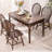 Modern Nut-Brown Rectangular Solid Wood Dining Table-125676908