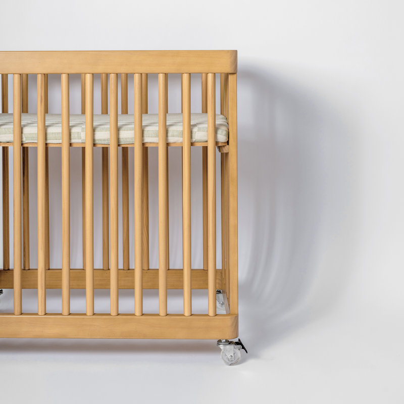 Stripe Muslin All-Stages Bassinet Sheet, Moss