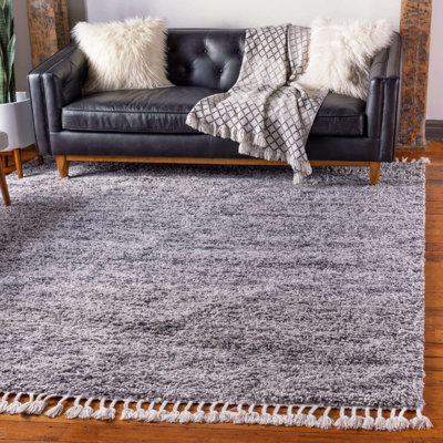 Tapis gris à rayures Mitzy