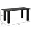 67" Rectangular Solid Oak Wood Pillar Leg Dining Table For 6-96643875