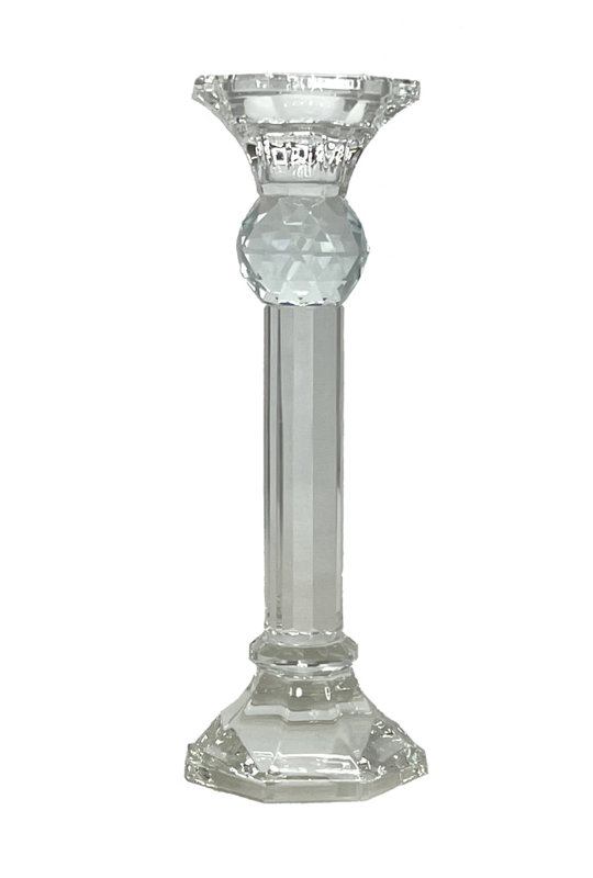 Bougeoir de table en verre, H 8,5 po x l 2 po x P 6 po