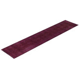 Overdyed Hand-Knotted Wool Modern-Contemporary Pink Runner 2' 7" x 12' 6"