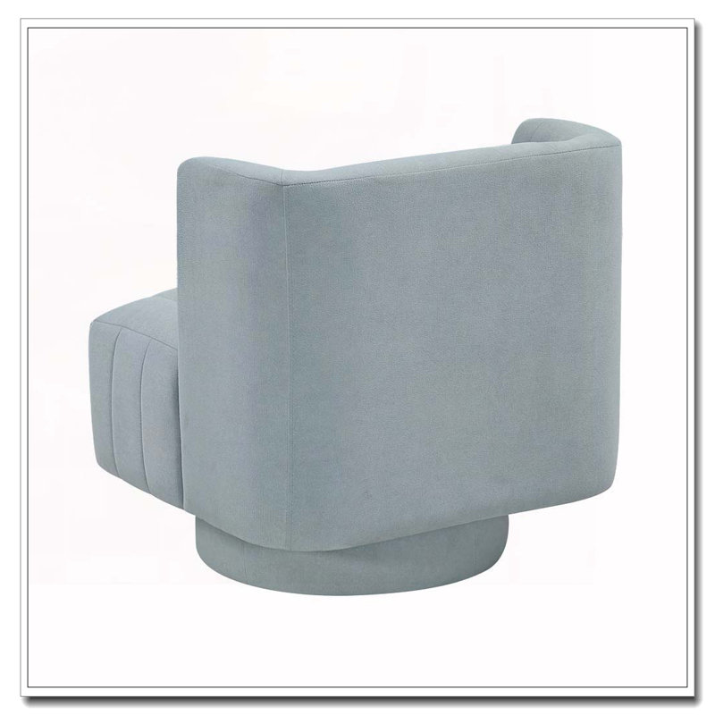 Chaise d'appoint pivotante rembourrée, Bleu aqua