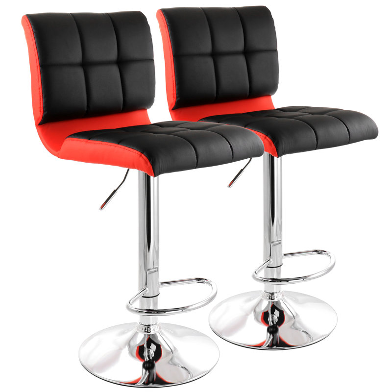Swivel Upholstered Adjustable Height Counter Stool